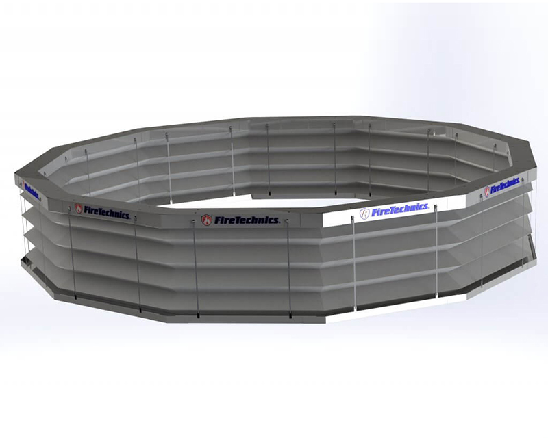 Огнезащитные и Дымозащитные Шторы тип «Гармошка» марки FireTechnics, раскрытые